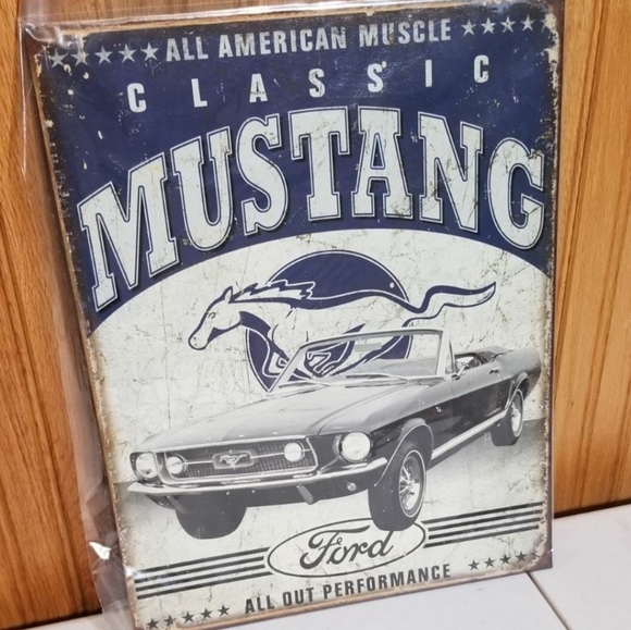 New 1967 Ford Mustang metal wall wall hanging picture 12X8 - Picture 1 of 2